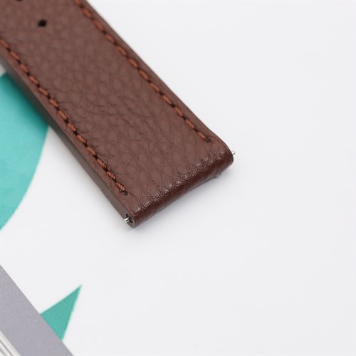 Dây da tổng hợp đồng hồ 22mm L022-06-22 Nâu Màu Nâu