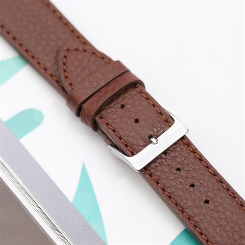 Dây da tổng hợp đồng hồ 22mm L022-06-22 Nâu Màu Nâu