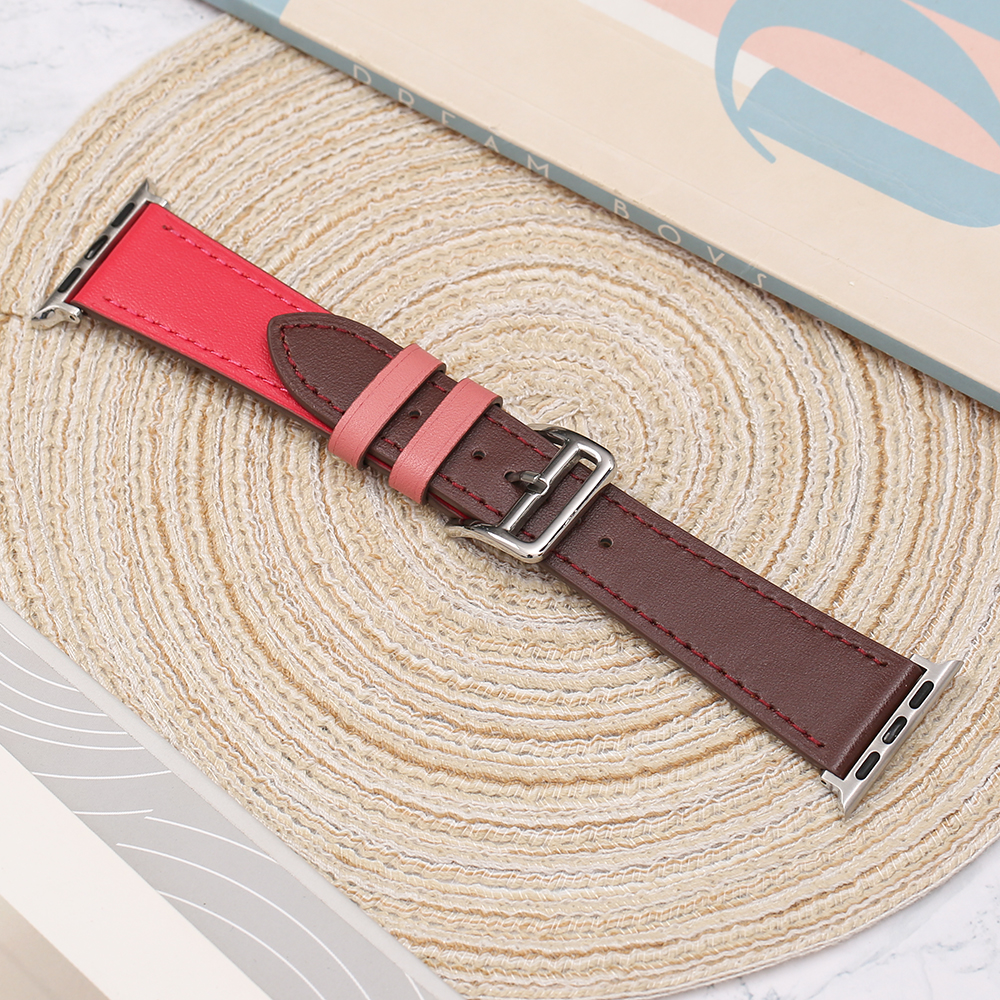 Dây da MVW mặt 40mm M07-05-40 Nâu Đỏ - 2