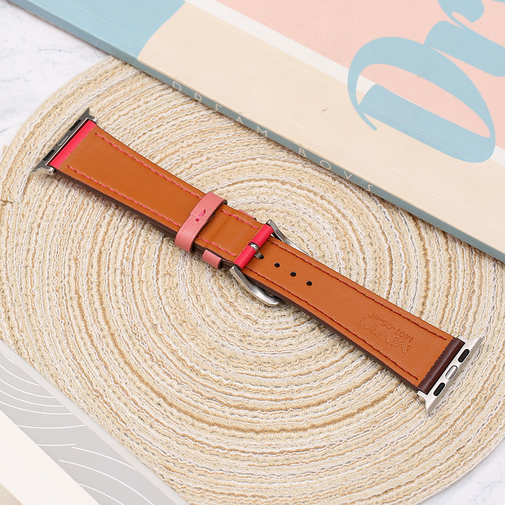 Dây da MVW mặt 40mm M07-05-40 Nâu Đỏ - 3