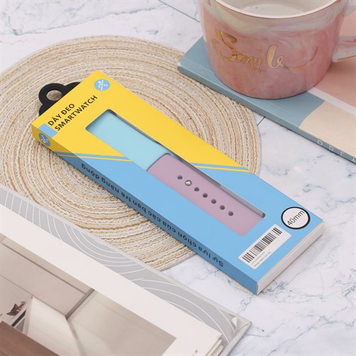 Dây silicone Apple Watch mặt 40mm M02-04-40 Xanh Tím Màu Màu combo
