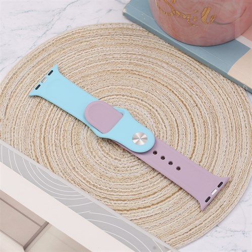 Dây silicone Apple Watch mặt 40mm M02-04-40 Xanh Tím Màu Màu combo