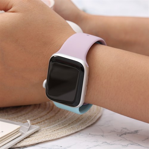 Dây silicone Apple Watch mặt 40mm M02-04-40 Xanh Tím Màu Màu combo