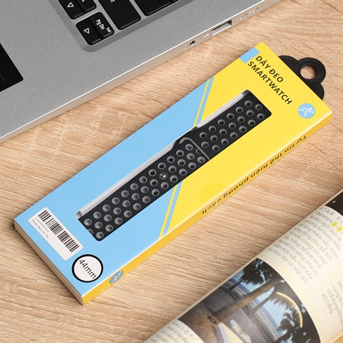 Dây silicone MVW mặt 44mm M01-01-44 Đen Màu Đen