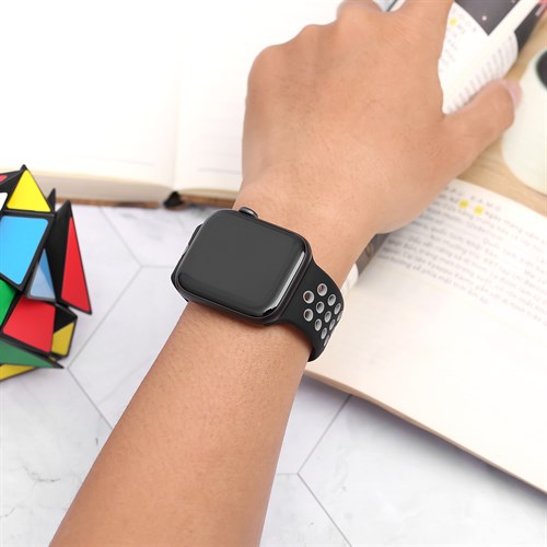 Dây silicone MVW mặt 44mm M01-01-44 Đen Màu Đen