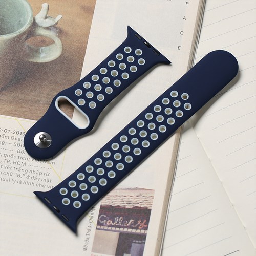 Dây silicone MVW mặt 44mm M01-02-44 Xanh dương Màu Xanh Dương