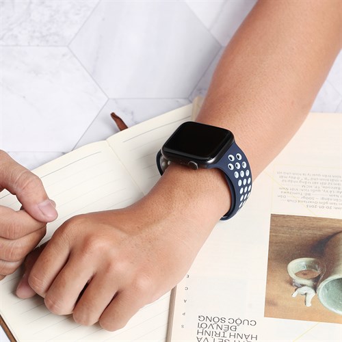 Dây silicone MVW mặt 44mm M01-02-44 Xanh dương Màu Xanh Dương