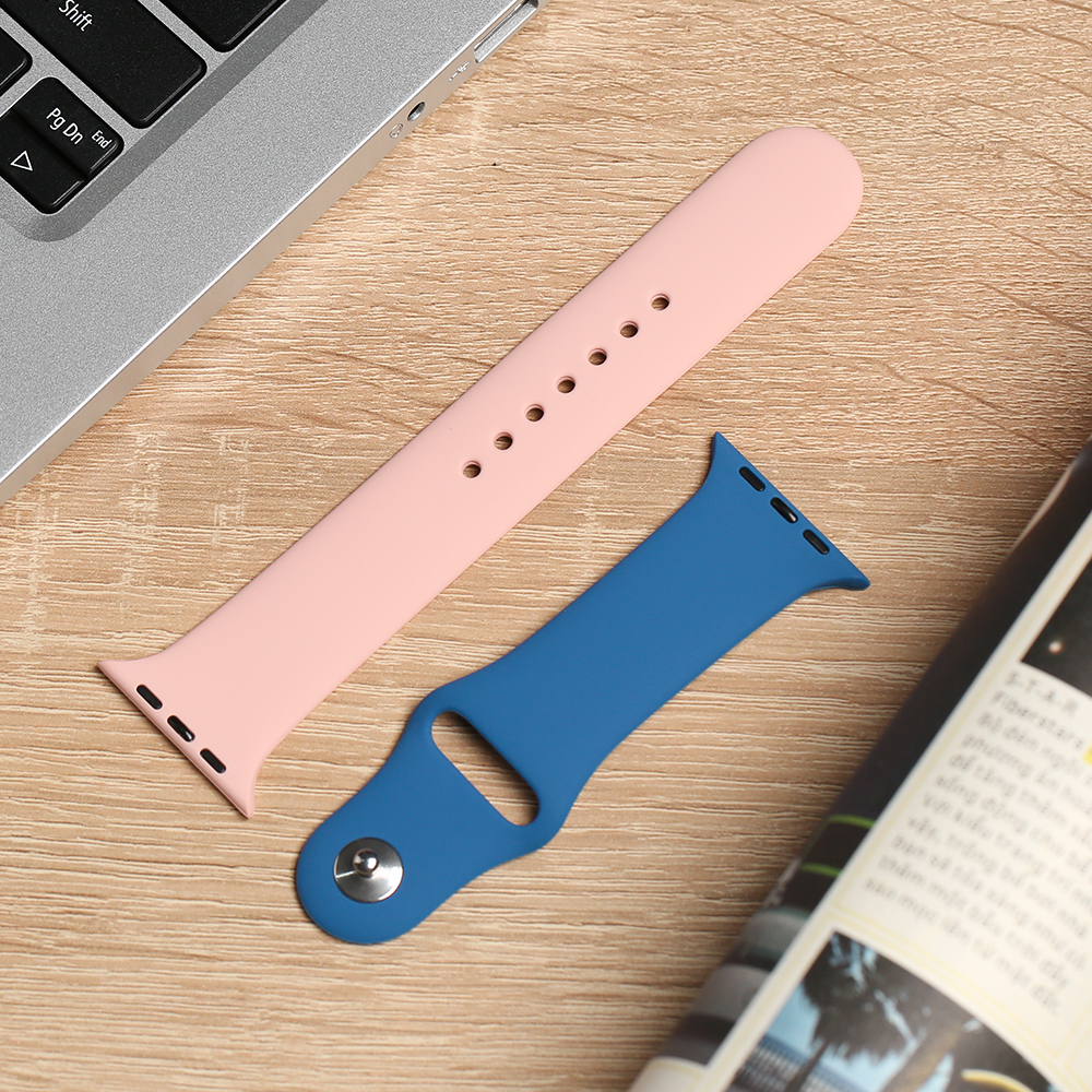 Dây silicone MVW mặt 44mm M02-02-44 Xanh Hồng Màu Màu combo