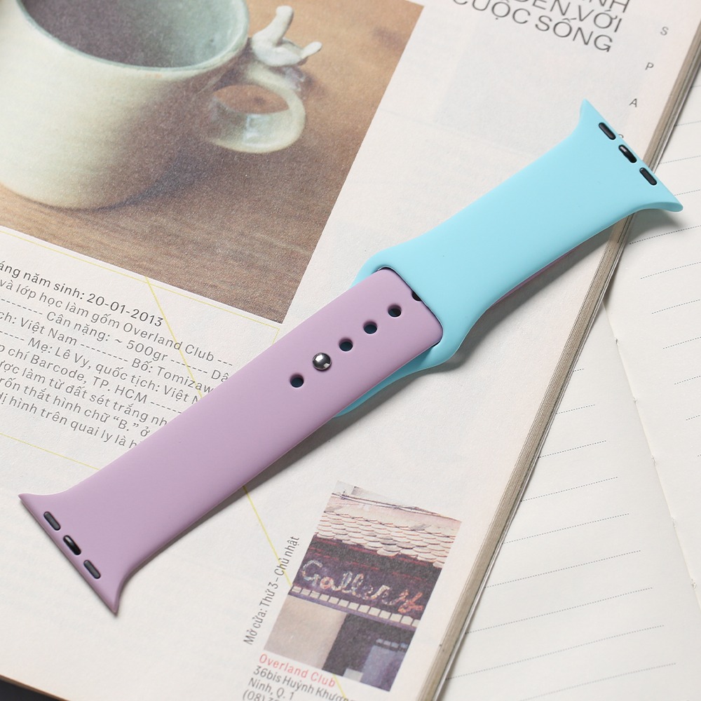 Dây silicone MVW mặt 44mm M02-03-44 Xanh Tím - 2