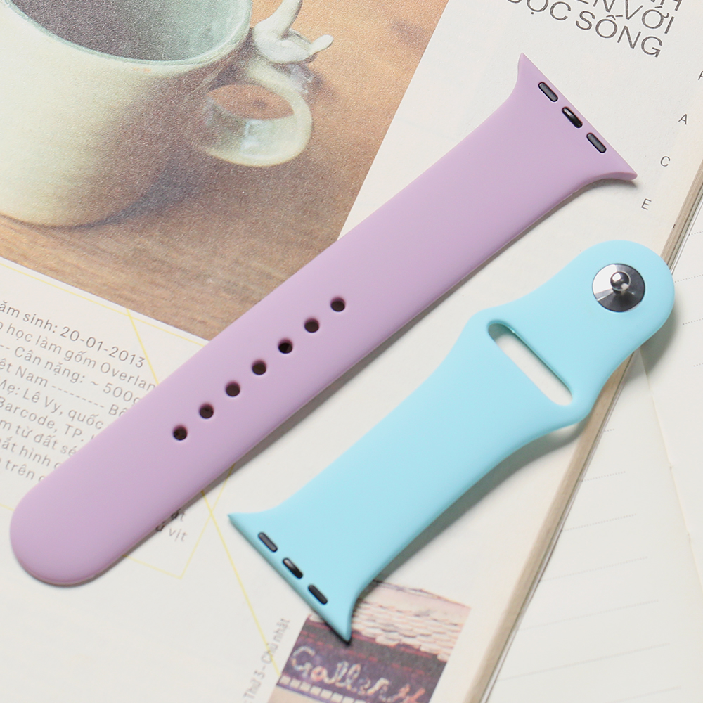 Dây silicone MVW mặt 44mm M02-03-44 Xanh Tím - 4