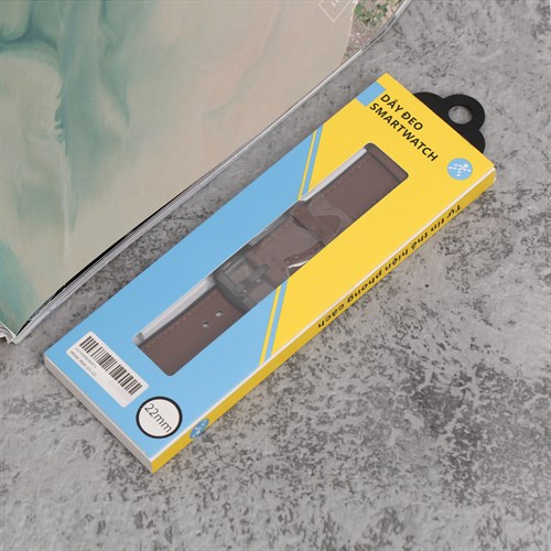 Dây da đồng hồ 22mm M06-03-22 Nâu Màu Nâu