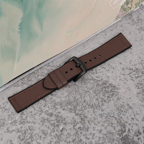 Dây da đồng hồ 22mm M06-03-22 Nâu Màu Nâu