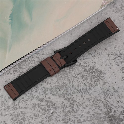 Dây da đồng hồ 22mm M06-03-22 Nâu Màu Nâu