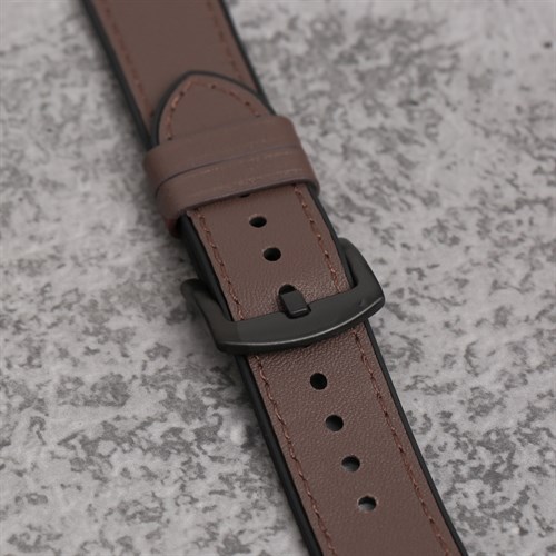 Dây da đồng hồ 22mm M06-03-22 Nâu Màu Nâu