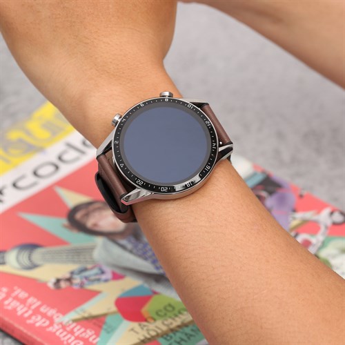 Dây da đồng hồ 22mm M06-03-22 Nâu Màu Nâu