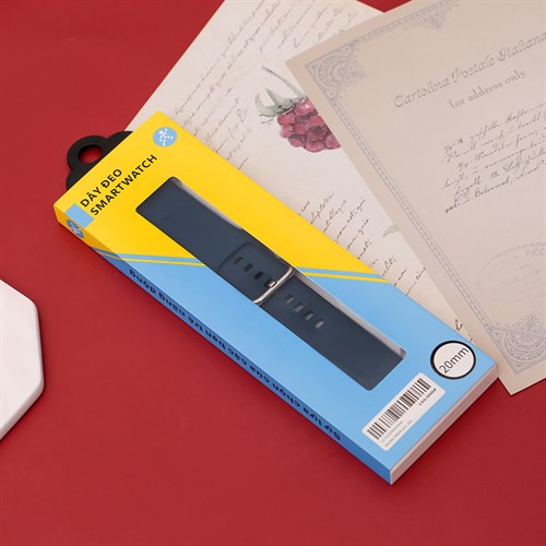 Dây silicone đồng hồ 20mm M04-01-20 Xanh lá Màu Xanh lá