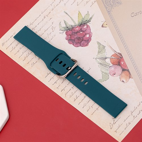 Dây silicone đồng hồ 20mm M04-01-20 Xanh lá Màu Xanh lá