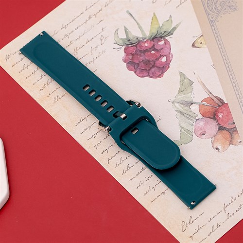 Dây silicone đồng hồ 20mm M04-01-20 Xanh lá Màu Xanh lá