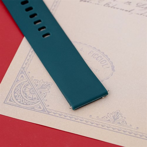 Dây silicone đồng hồ 20mm M04-01-20 Xanh lá Màu Xanh lá