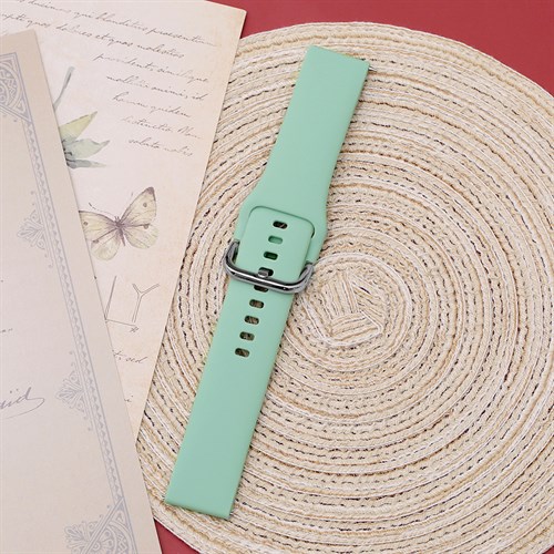 Dây silicone đồng hồ 20mm M04-02-20 Xanh bạc hà Màu Xanh Bạc Hà