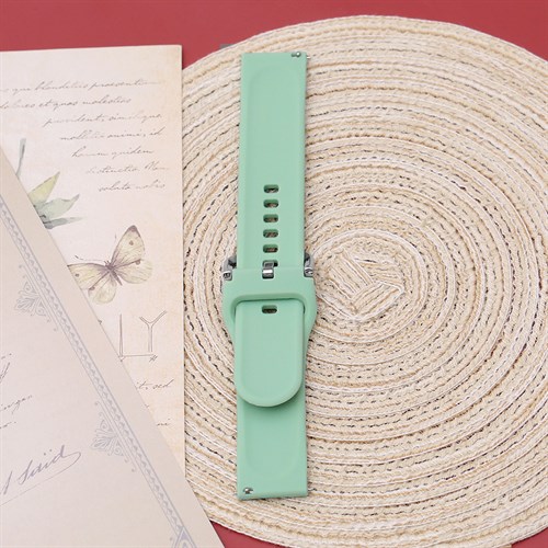 Dây silicone đồng hồ 20mm M04-02-20 Xanh bạc hà Màu Xanh Bạc Hà