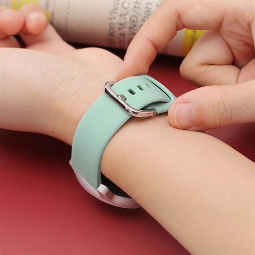 Dây silicone đồng hồ 20mm M04-02-20 Xanh bạc hà Màu Xanh Bạc Hà