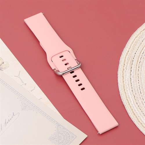 Dây silicone đồng hồ 20mm M04-03-20 Hồng Màu Hồng