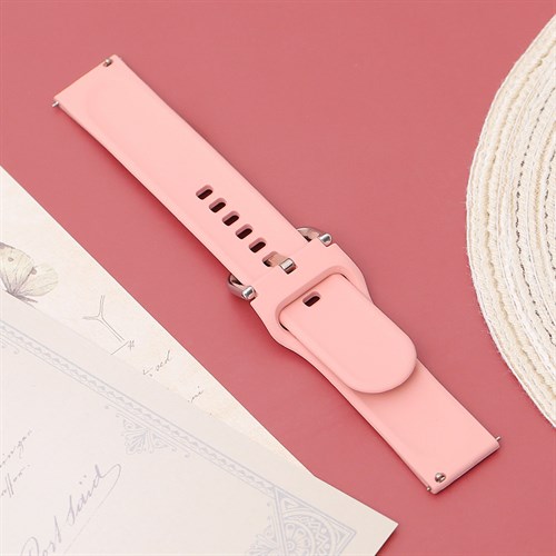 Dây silicone đồng hồ 20mm M04-03-20 Hồng Màu Hồng
