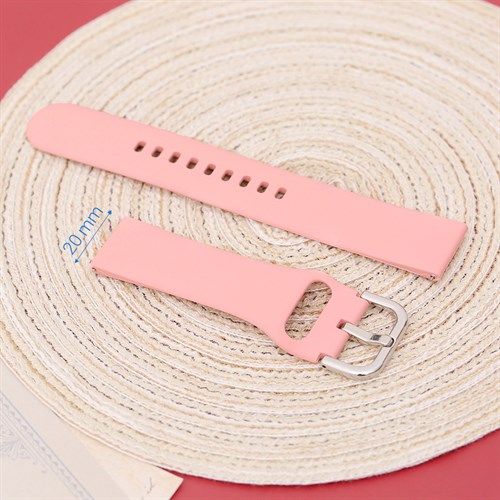 Dây silicone đồng hồ 20mm M04-03-20 Hồng Màu Hồng