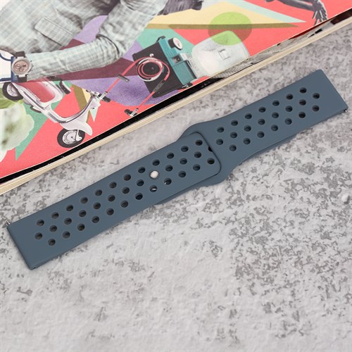 Dây silicone đồng hồ 22mm M03-02-22 Xám Màu Xám