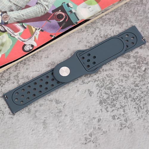 Dây silicone đồng hồ 22mm M03-02-22 Xám Màu Xám