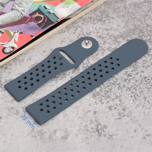 Dây silicone đồng hồ 22mm M03-02-22 Xám Màu Xám