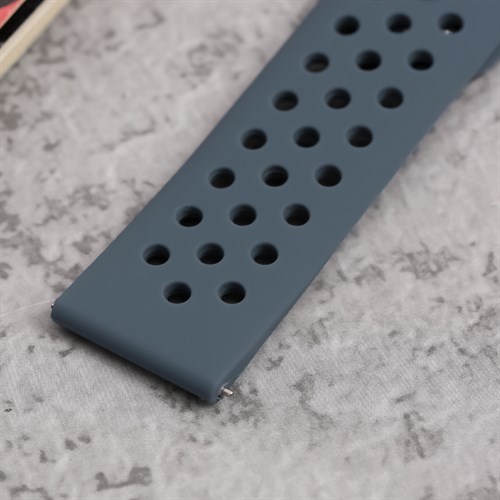 Dây silicone đồng hồ 22mm M03-02-22 Xám Màu Xám