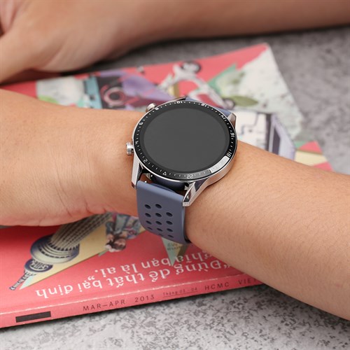 Dây silicone đồng hồ 22mm M03-02-22 Xám Màu Xám