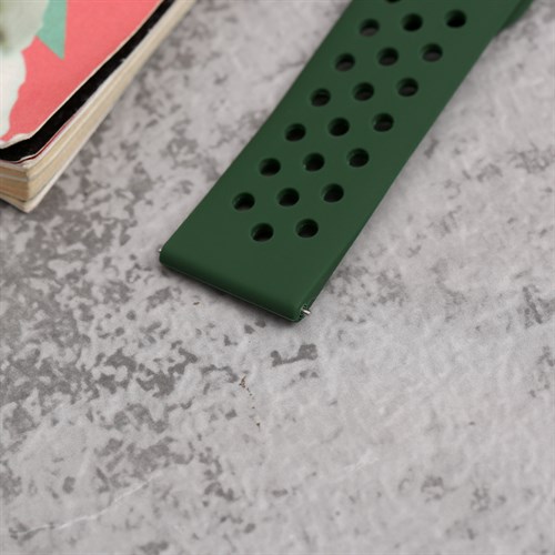 Dây silicone đồng hồ 22mm M03-03-22 Xanh lá Màu Xanh lá