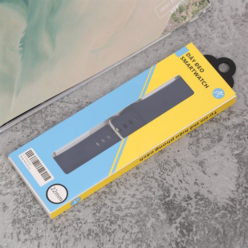 Dây silicone đồng hồ 22mm M04-02-22 Xanh dương Màu Xanh Dương