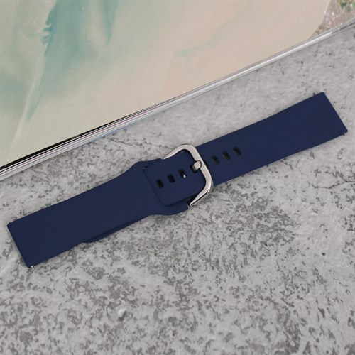 Dây silicone đồng hồ 22mm M04-02-22 Xanh dương Màu Xanh Dương