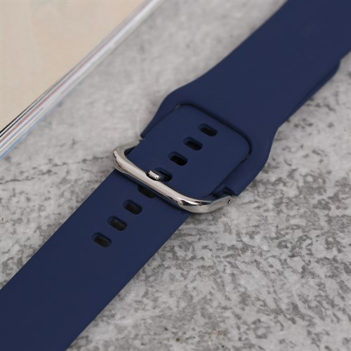 Dây silicone đồng hồ 22mm M04-02-22 Xanh dương Màu Xanh Dương