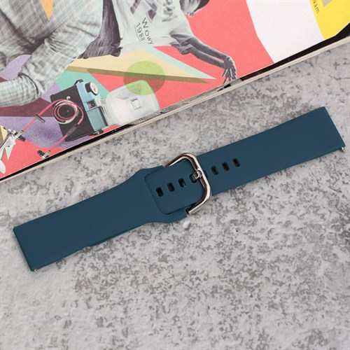 Dây silicone đồng hồ 22mm M04-03-22 Xanh lá Màu Xanh lá