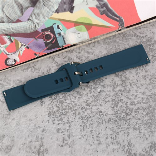 Dây silicone đồng hồ 22mm M04-03-22 Xanh lá Màu Xanh lá