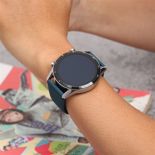 Dây silicone đồng hồ 22mm M04-03-22 Xanh lá Màu Xanh lá