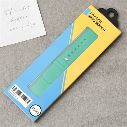 Dây silicone MVW mặt 41mm O001-09-41 Xanh lá Màu Xanh lá