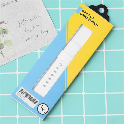 Dây silicone MVW mặt 41mm O001-10-41 Trắng Màu Trắng