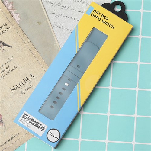 Dây silicone MVW mặt 46mm O001-02-46 Xanh dương Màu Xanh Dương