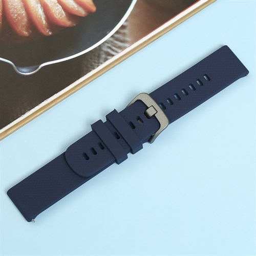 Dây silicone đồng hồ 20mm RZ-JM20 Xanh dương Màu Xanh Dương