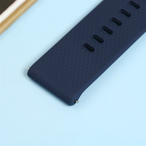 Dây silicone đồng hồ 20mm RZ-JM20 Xanh dương Màu Xanh Dương