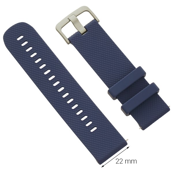 Dây silicone đồng hồ Samsung/Huawei/khác 22 mm xanh dương RZ-JM20