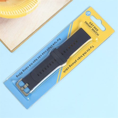 Dây silicone đồng hồ 22mm RZ-JM20 Xanh dương