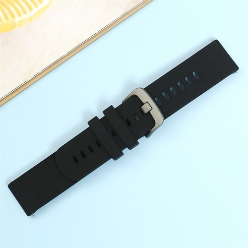 Dây silicone đồng hồ Samsung/Huawei/khác 20 mm đen RZ-JM20 Màu Đen