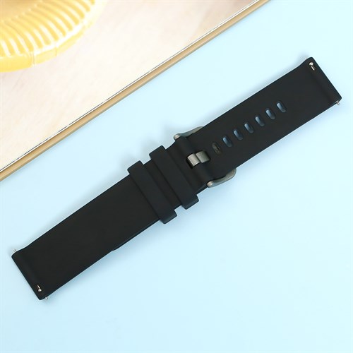 Dây silicone đồng hồ Samsung/Huawei/khác 20 mm đen RZ-JM20 Màu Đen